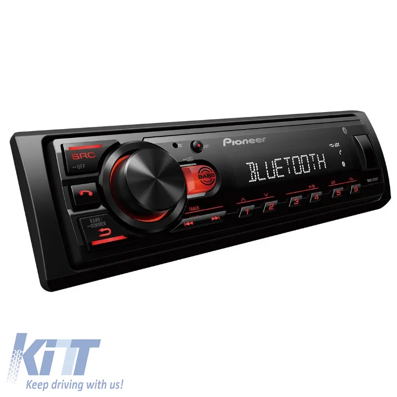 Radio USB / Bluetooth / AUX 4x50W Pioneer MVH-230BT Universal 1DIN with Built-In Microphone