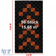RAMROXX Baldosas de rendimiento para garaje Piso 2.8mx5.6m negro naranja 1-image-6276278