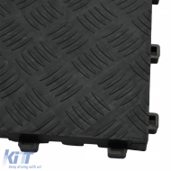 RAMROXX Checker Plate Performance Bodenfliese für Garagenboden, schwarz, 40x40cm-image-6200636