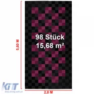 RAMROXX Dalles de Performance pour Garage Sol 2,8mx5,6m Noir Rose Set2-image-6276184