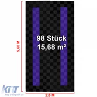 RAMROXX Dalles de Performance pour Garage Sol 2,8mx5,6m Noir Violet 4-image-6276190
