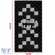 RAMROXX Dalles de Performance pour Garage Sol 2,8mx5,6m Noir Blanc Set1-image-6276230