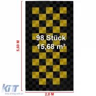 RAMROXX Dalles de Performance pour Garage Sol 2,8mx5,6m Noir Jaune Set2-image-6276254