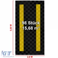 RAMROXX Dalles de Performance pour Garage Sol 2,8mx5,6m Noir Jaune Set4-image-6276266