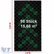 RAMROXX Dalles de Performance pour Garage Sol 2,8mx5,6m Noir Vert Set1-image-6276284