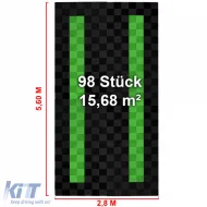 RAMROXX Dalles de Performance pour Garage Sol 2,8mx5,6m Noir Vert Clair 4-image-6276380