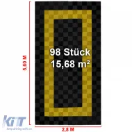 RAMROXX Dalles de Performance pour Garage 2,8mx5,6m Noir Jaune Set3-image-6276178