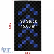 RAMROXX Dalles de Performance pour Garage 2,8mx5,6m Noir Bleu Set1-image-6276314