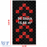 RAMROXX Dalles de Performance pour Garage Dimensions 2,8mx5,6m Noir Rouge Set1-image-6276368