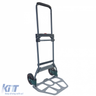 RAMROXX® Faltbarer Transportwagen 125 kg – Teleskopgriff + Große Räder-image-6211021