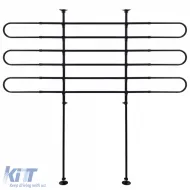 RAMROXX Hundegitter Gepäckbarriere bis zu 140 cm hoch, geeignet für VW Caddy 2004-2025-image-6205697