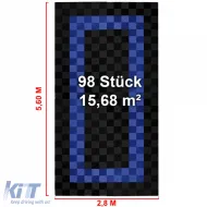RAMROXX Performance baldosas para garaje Piso 2,8mx5,6m negro azul Set3-image-6276320