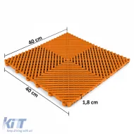 RAMROXX Performance Bodenfliese Garagenboden Orange 40x40cm 6 Stück 0.96qm-image-6208652
