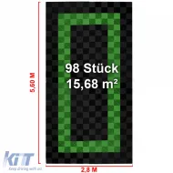 RAMROXX Performance Bodenfliesen Garage Boden 2,8mx5,6m schwarz hellgrün 3-image-6276374