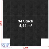 RAMROXX Performance Bodenfliesen Garagenboden schwarz, 34 Stück = 5,44m²-image-6276160