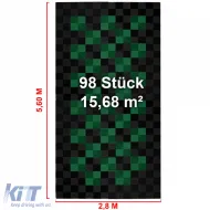 RAMROXX Performance Bodenfliesen Garagenboden 2.8mx5.6m Schwarz Grün Set2-image-6276236