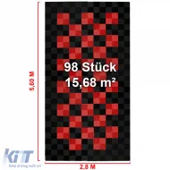 RAMROXX Performance Bodenfliesen Garagenboden 2.8mx5.6m Schwarz Rot Set2-image-6276290