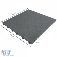 RAMROXX Performance Checker Plate Bodenfliese Garagenboden Grau 40x40cm-image-6276712