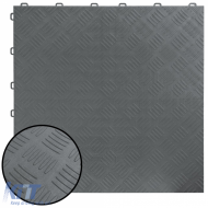 RAMROXX Performance Checker Plate Floor Tile Garage Floor Floor Grey 40x40cm-image-6276713