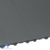 RAMROXX Performance Checker Plate Floor Tile Garage Floor Floor Grey 40x40cm-image-6276715