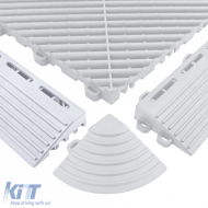 RAMROXX Performance Floor Tiles Garage Floor Floor Side Ramp White Type B-image-6210906