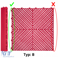 RAMROXX Performance Floor Tiles Garage Floor Floor Side Ramp Red Type B-image-6210908