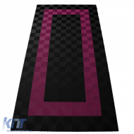 RAMROXX Performance Floor Tiles Garage Floor Floor 2.8mx5.6m Black Pink Set3 - ODFTF6029746