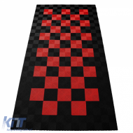 RAMROXX Performance Floor Tiles Garage Floor Floor 2.8mx5.6m Black Red Set2 - ODFTF6029751
