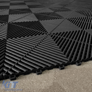 RAMROXX Performance Floor Tiles Garage Floor Floor 2.8mx5.6m Black Pink Set4-image-6276297
