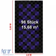 RAMROXX Performance Floor Tiles Garage Floor Floor 2.8mx5.6m Black Violet 2-image-6276332
