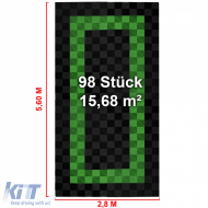 RAMROXX Performance floor tiles garage floor Floor 2.8mx5.6m black light green 3-image-6276374