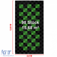 RAMROXX Performance floor tiles garage floor Floor 2.8mx5.6m black light green 2-image-6276404