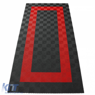 RAMROXX Performance floor tiles garage floor Floor 2.8mx5.6m grey red Set3 - ODFTAR6042388