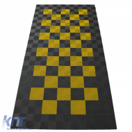 RAMROXX Performance Floor Tiles Garage Floor Floor 2.8mx5.6m Grey Yellow Set2 - ODFTAR6042437