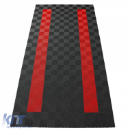 RAMROXX Performance Floor Tiles Garage Floor Floor 2.8mx5.6m Grey Red Set4 - ODFTAR6042446