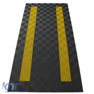 RAMROXX Performance Floor Tiles Garage Floor Floor 2.8mx5.6m Grey Yellow Set4 - ODFTAR6042461