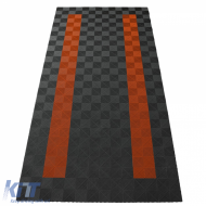 RAMROXX Performance floor tiles garage floor Floor 2.8mx5.6m grey orange Set4