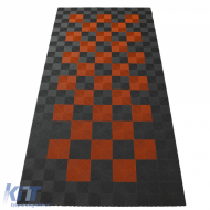 RAMROXX Performance Floor Tiles Garage Floor Floor 2.8mx5.6m Grey Orange Set2
