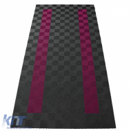 RAMROXX Performance Floor Tiles Garage Floor Floor 2.8mx5.6m Grey Pink Set4