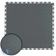 RAMROXX Performance PVC Fliesen Showroom Boden, gerippter Boden, grau, 50x50cm-image-6276983