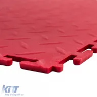 RAMROXX Performance PVC Tile Showroom Floor Ribbed Floor Red 50x50cm-image-6276962