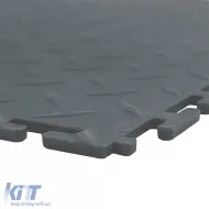 RAMROXX Performance PVC Tile Showroom Floor Ribbed Floor Grey 50x50cm-image-6276984