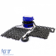 RAMROXX Pro 1000kg Kettenzug mit Rolle Schwarz bis zu 4 Metern-image-6191622