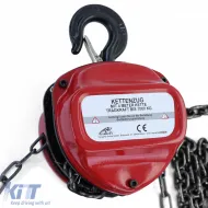 RAMROXX Pro 1000kg Kettenzug mit rotem Flaschenzug, bis zu 4 Meter-image-6199091