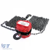 RAMROXX Pro 1000kg Kettenzug mit rotem Flaschenzug, bis zu 4 Meter-image-6199096