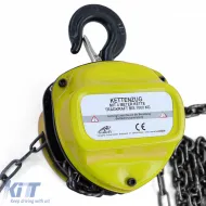 RAMROXX Professionelle Werkstatt Kettenzugrolle 4M bis zu 1T 1000kg Gelb-image-6194942
