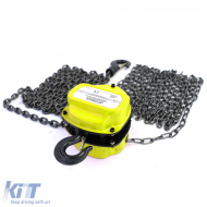 RAMROXX Professionelle Werkstatt Kettenzugrolle 4M bis zu 1T 1000kg Gelb-image-6194947