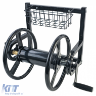 RAMROXX® wall-mounted hose reel 38 m – sturdy steel frame + brass joint