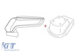Rati Armrest model Armster S with black eco leather suitable for Fiat 500e after 2020 (electric version only) - ABCIOAF6020517