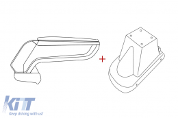 Rati Armrest model Armster S with black eco leather suitable for Renault Clio 2013-2019